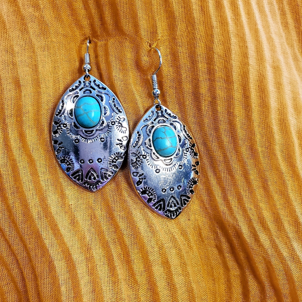 Silver and Turquoise Earrings